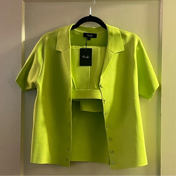 Hanifa Robyn Set - Bright Lime - Small - NWT - Picture 2 of 2